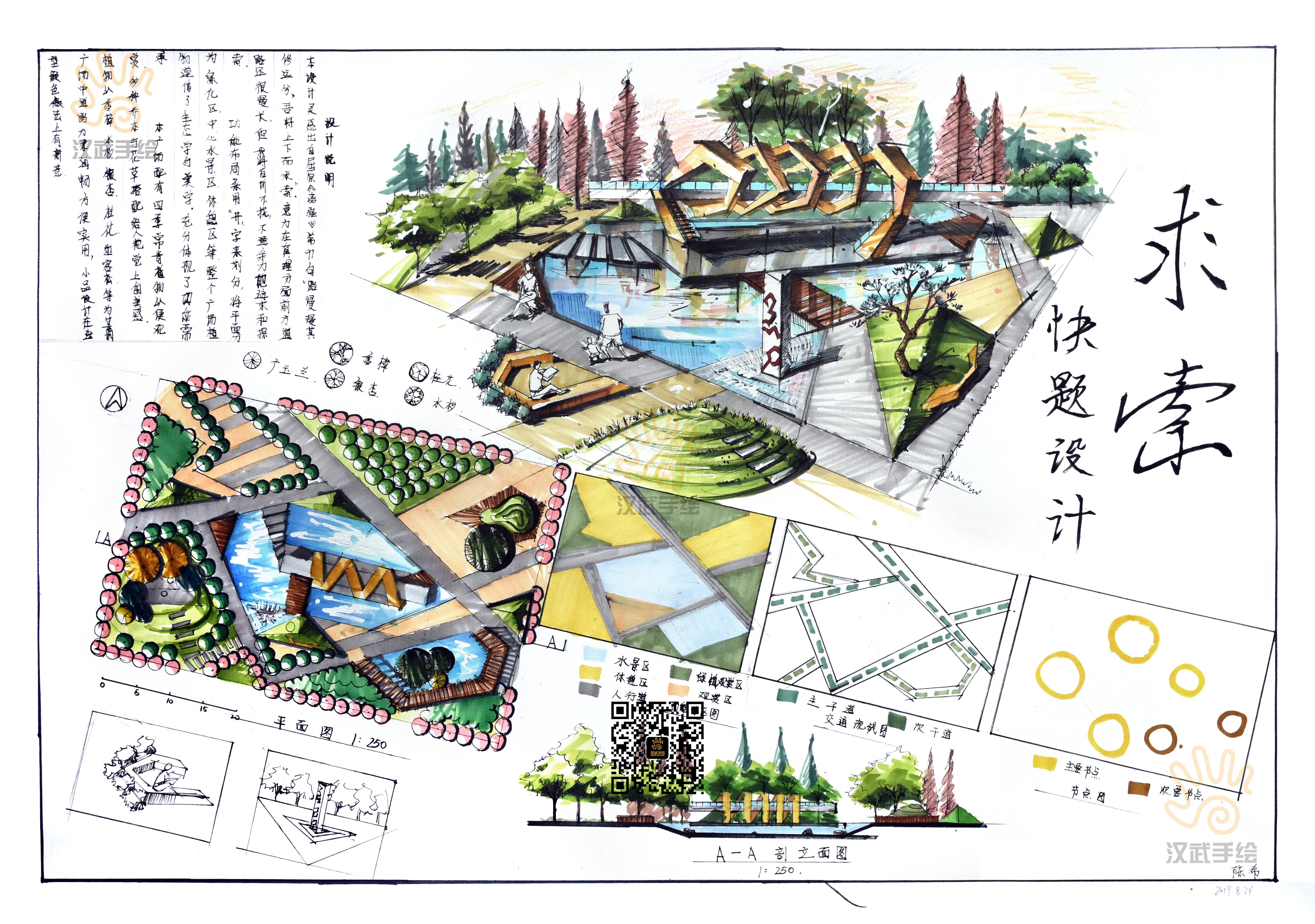 2020環(huán)藝景觀手繪考研快題 藝術設計與實踐探索